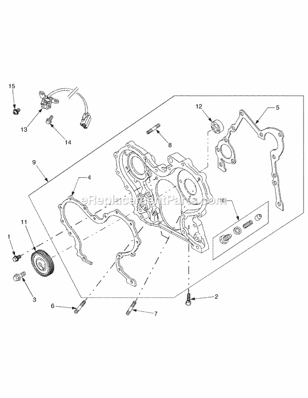 Gear Housing Diagram and Parts List for 5264DE 54AE546-710, 54BE546-710 Cub Cadet Lawn Tractor